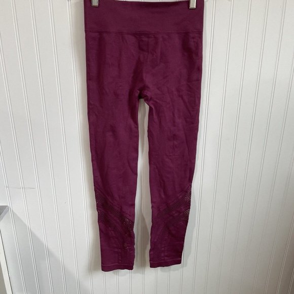 L'urv Leggings Womens  Medium Mauve Pink  High Rise Pull On Nylon Spandex - Picture 5 of 13